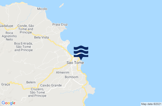 Água Grande District, Sao Tome and Principeの潮見表地図