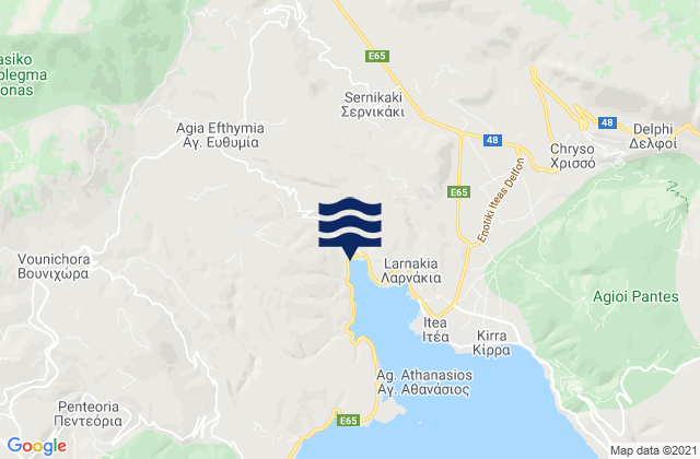 Ámfissa, Greeceの潮見表地図
