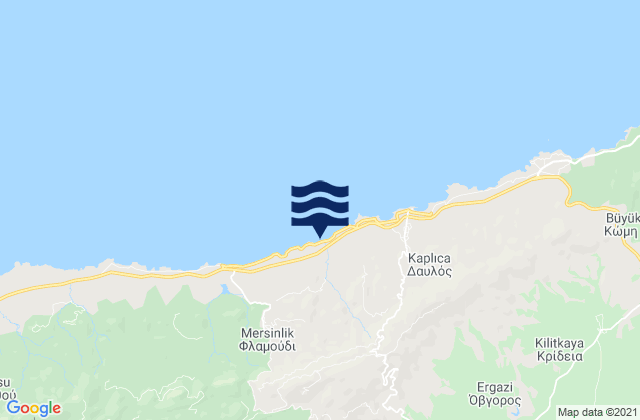 Árdana, Cyprusの潮見表地図