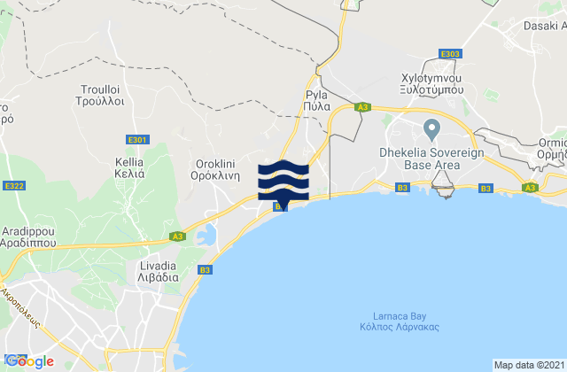 Ársos, Cyprusの潮見表地図