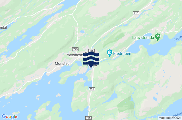 Åfjord, Norwayの潮見表地図