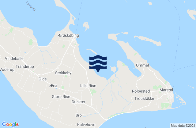 Ærø Kommune, Denmarkの潮見表地図