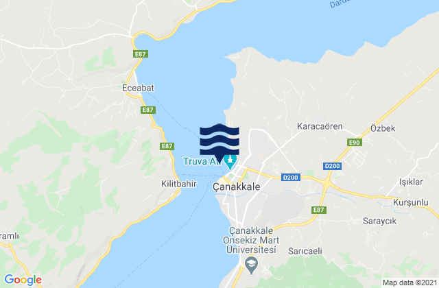Çanakkale, Turkeyの潮見表地図