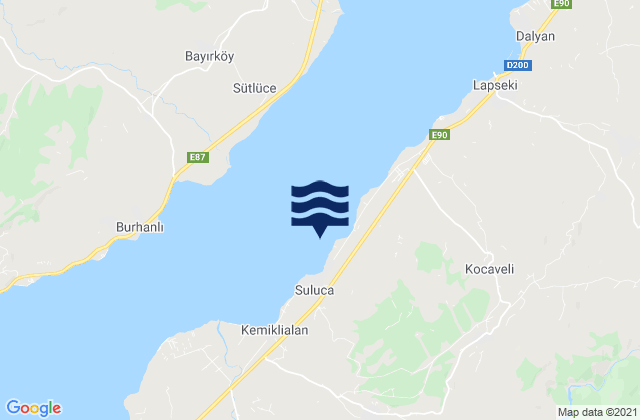 Çanakkale, Turkeyの潮見表地図