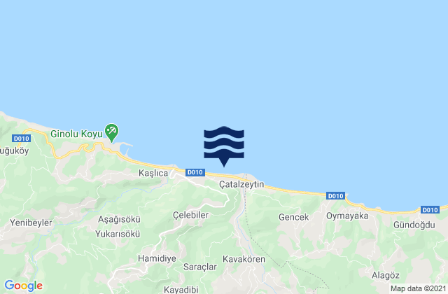 Çatalzeytin, Turkeyの潮見表地図