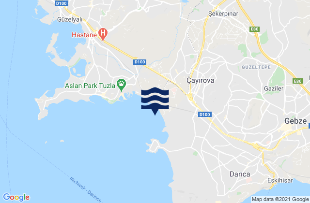 Çayırova, Turkeyの潮見表地図