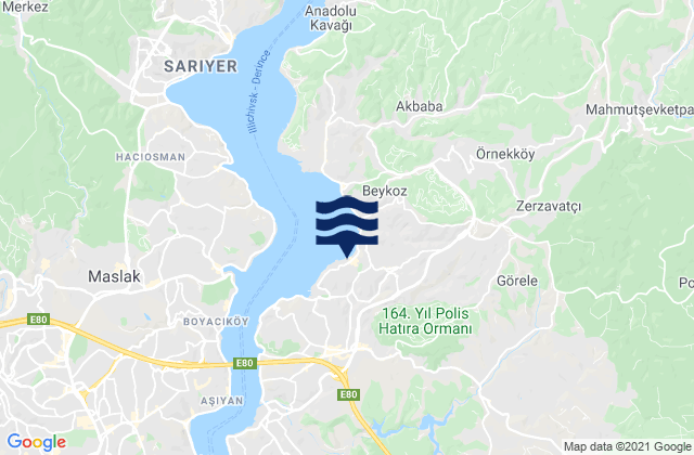 Çekmeköy, Turkeyの潮見表地図
