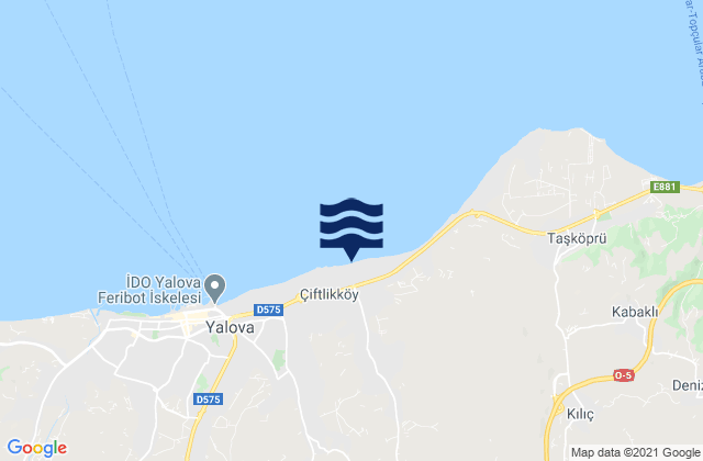 Çiftlikköy, Turkeyの潮見表地図
