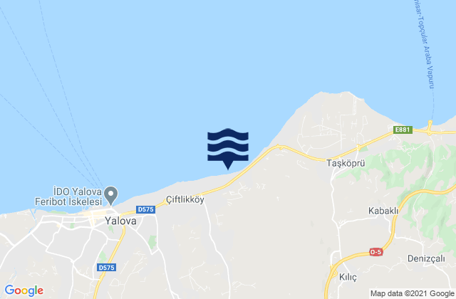 Çiftlikköy İlçesi, Turkeyの潮見表地図