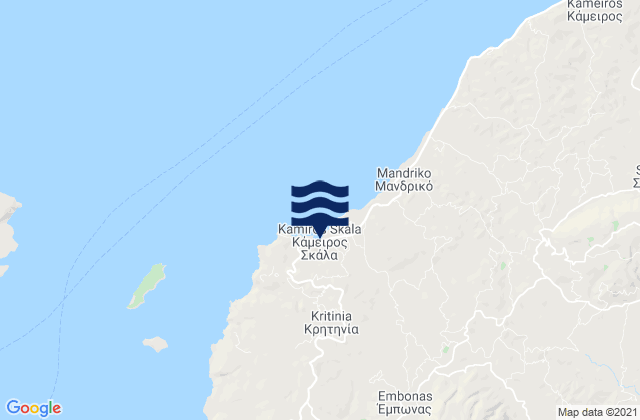 Émponas, Greeceの潮見表地図