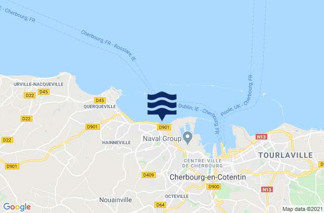 Équeurdreville-Hainneville, Franceの潮見表地図