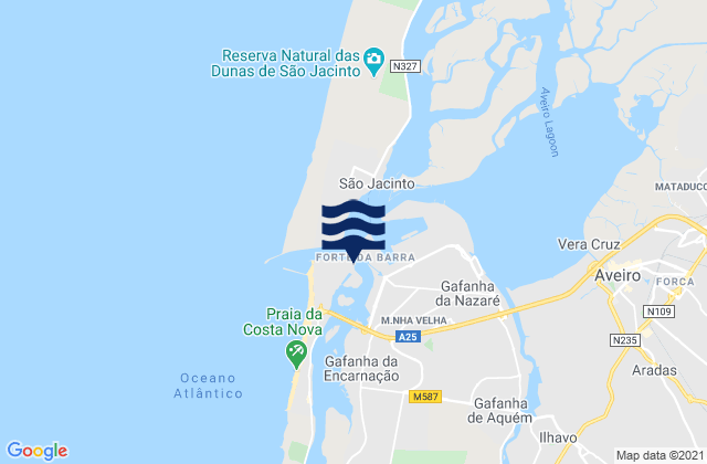 Ílhavo, Portugalの潮見表地図