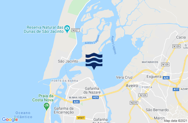 Ílhavo, Portugalの潮見表地図