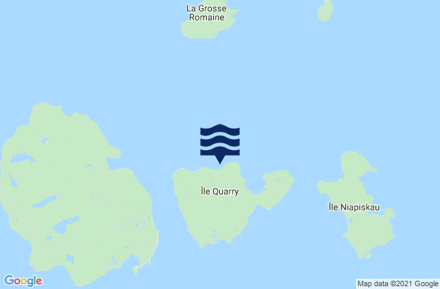 Île Quarry, Canadaの潮見表地図