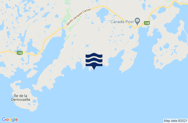 Île du Caplan, Canadaの潮見表地図
