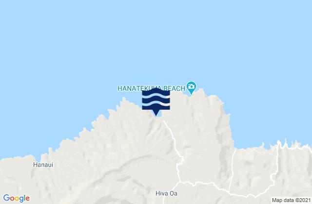Îles Marquises, French Polynesiaの潮見表地図