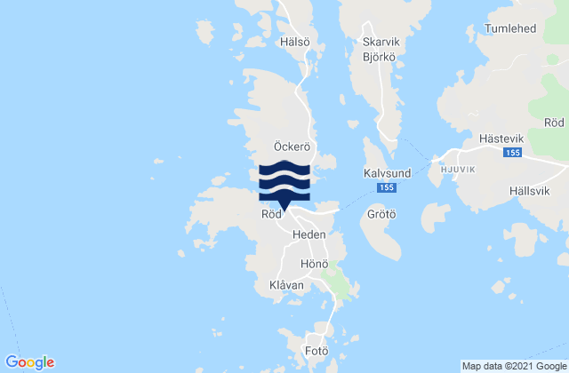 Öckerö Kommun, Swedenの潮見表地図