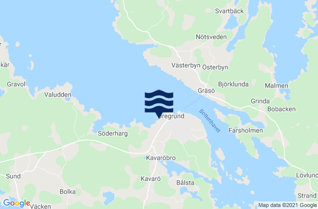 Öregrund, Swedenの潮見表地図