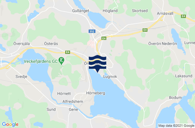 Örnsköldsvik, Swedenの潮見表地図
