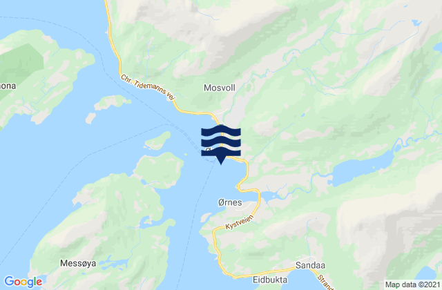 Ørnes, Norwayの潮見表地図