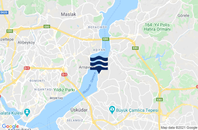 Ümraniye, Turkeyの潮見表地図