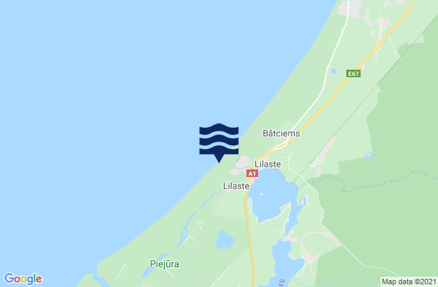 Ādažu Novads, Latviaの潮見表地図
