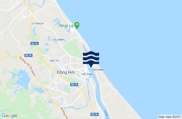 Đồng Hới, Vietnamの潮見表地図