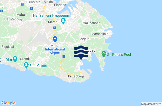 Ħal Għaxaq, Maltaの潮見表地図