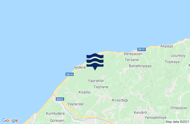 İyidere, Turkeyの潮見表地図