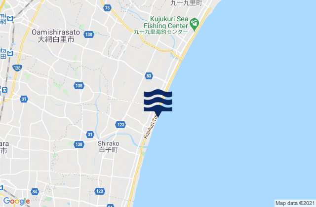 Ōami, Japanの潮見表地図