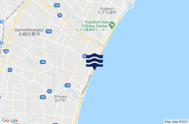 Ōamishirasato-shi, Japanの潮見表地図