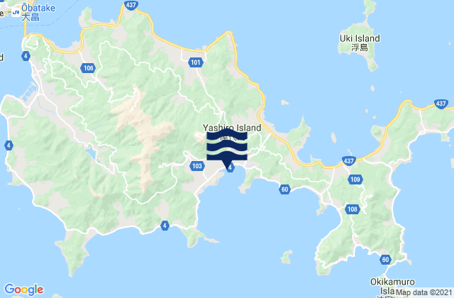 Ōshima-gun, Japanの潮見表地図