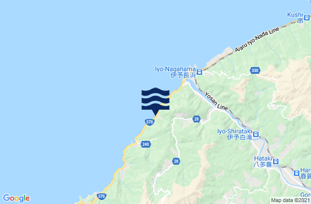 Ōzu-shi, Japanの潮見表地図