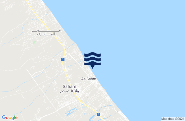 Şaḩam, Omanの潮見表地図