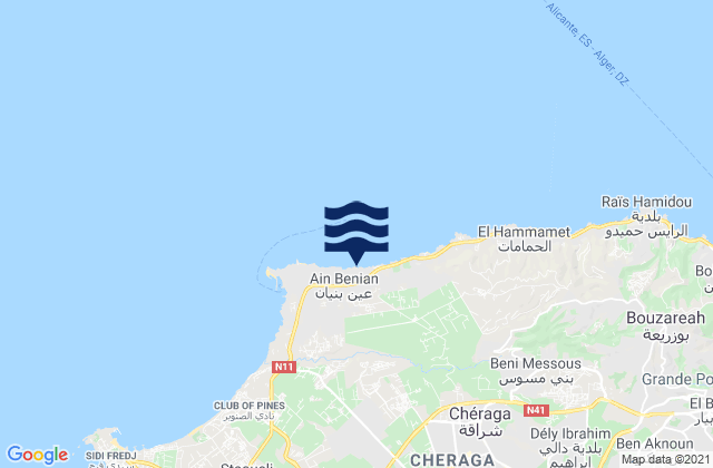 ’Aïn Benian, Algeriaの潮見表地図