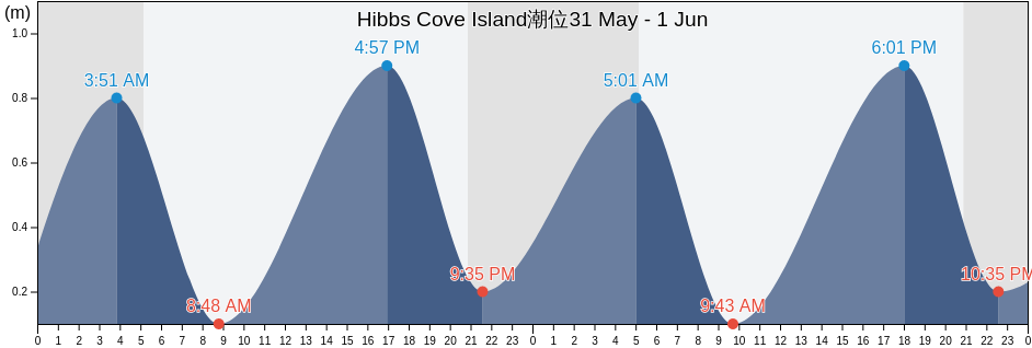 Hibbs Cove Island, Newfoundland and Labrador, Canada潮位