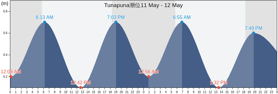 Tunapuna, Tunapuna/Piarco, Trinidad and Tobago潮位